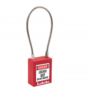 LS410 Red Safety Padlock (1) LS410RED PADLOCK LOTOTO LS410RED CABLE SHACKLE KEYED DIFFER
