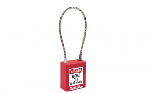 LS410RED PADLOCK LOTOTO LS410RED CABLE SHACKLE KEYED DIFFER
